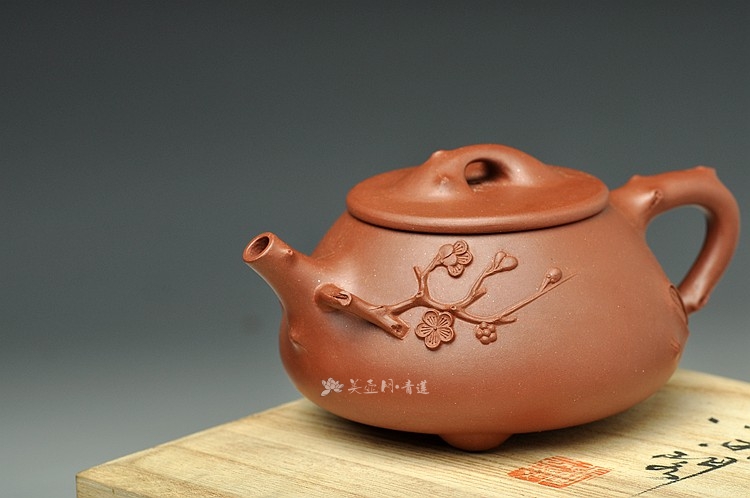 單志萍紫砂壺名家作品傲雪寒梅 飽滿可愛 實用花器 梅花石瓢價格優惠