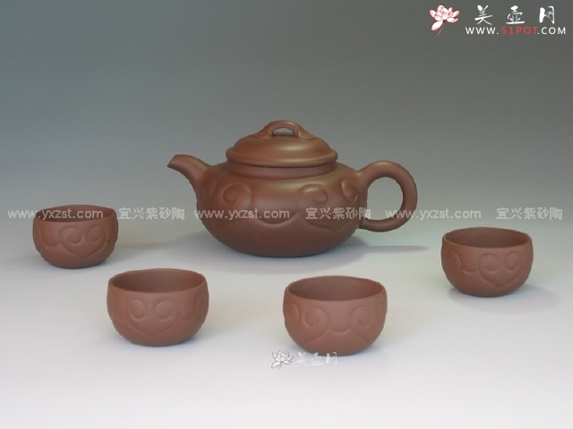 紫砂壶图片：如意茶具 - 美壶网